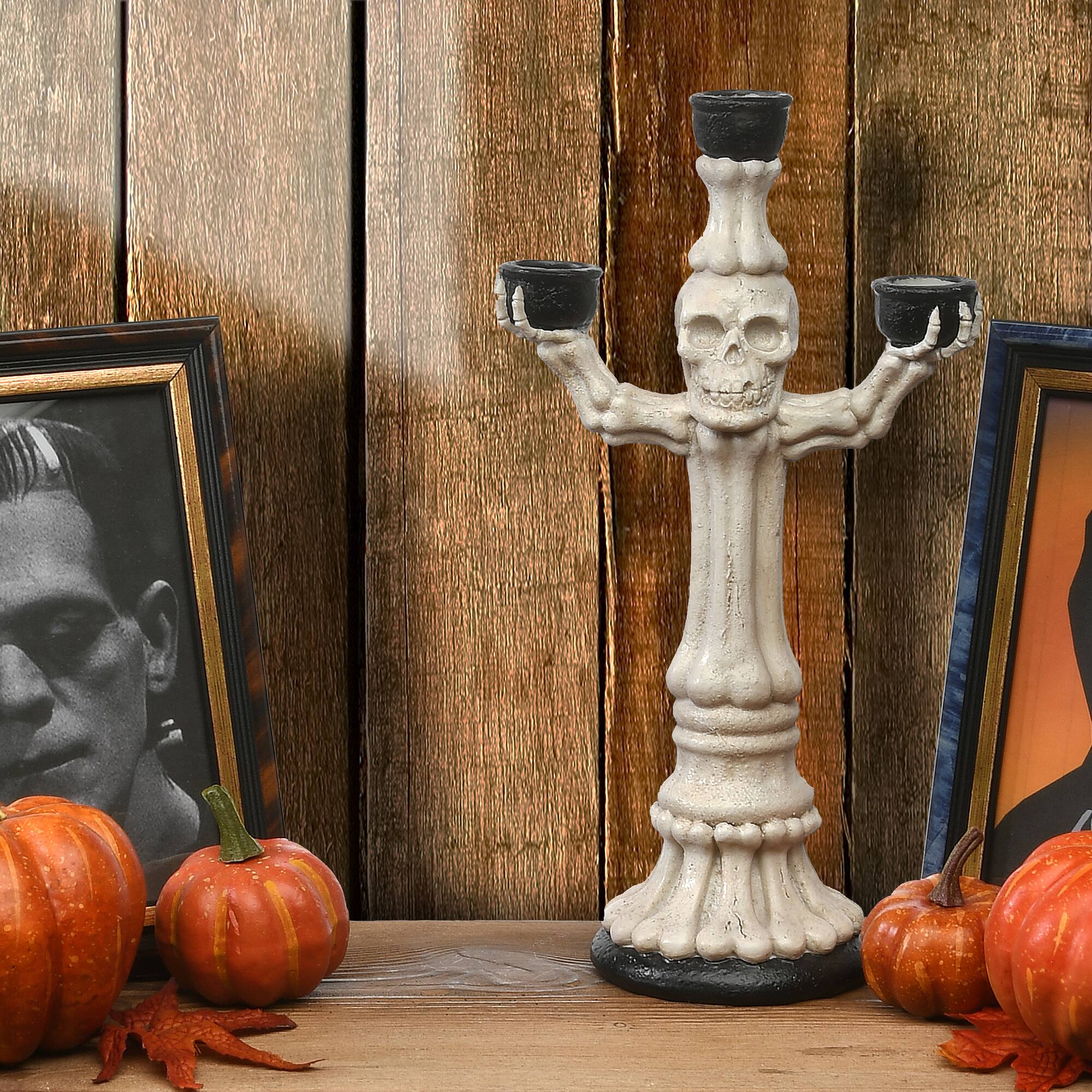 12" Skeleton Candelabra